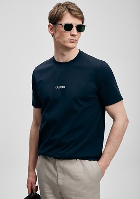 LUFİAN Marcus - 111020322 Erkek Lacivert Baskılı T-Shirt