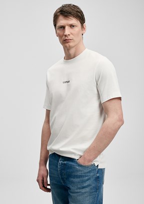 LUFİAN Marcus - 111020322 Erkek Beyaz Kırık Baskılı T-Shirt