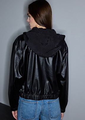 İPEKYOL Siyah Kadın Basic Mont