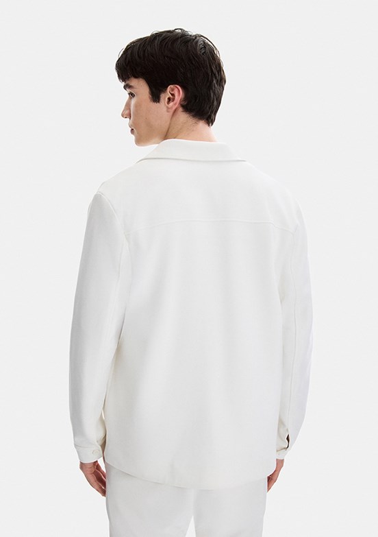 BACKANDBOND - B35S60005 Erkek Beyaz Regular Mont