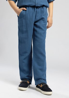 LEE COOPER Rise - 262 LCB 221006 Erkek Çocuk Mavi Beli Lastikli Pantolon