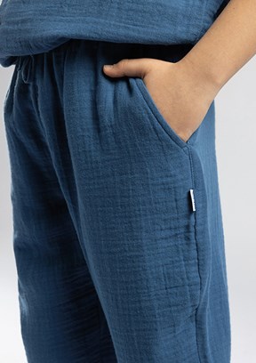 LEE COOPER Rise - 262 LCB 221006 Erkek Çocuk Mavi Beli Lastikli Pantolon
