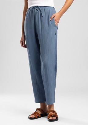 LEE COOPER Alberty - 262 LCF 221010 Kadın Mavi Beli Lastikli Pantolon