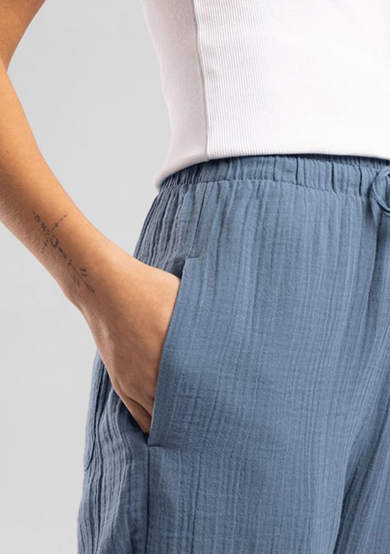 LEE COOPER Alberty - 262 LCF 221010 Kadın Mavi Beli Lastikli Pantolon