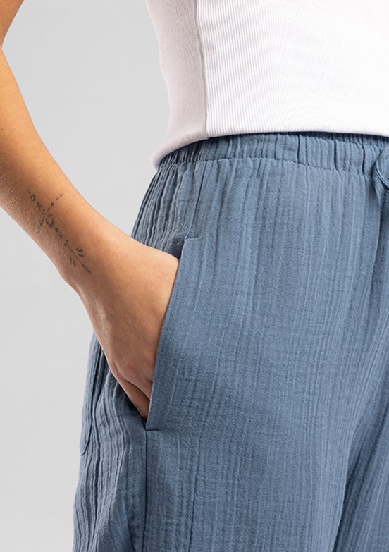 LEE COOPER Alberty - 262 LCF 221010 Kadın Mavi Beli Lastikli Pantolon