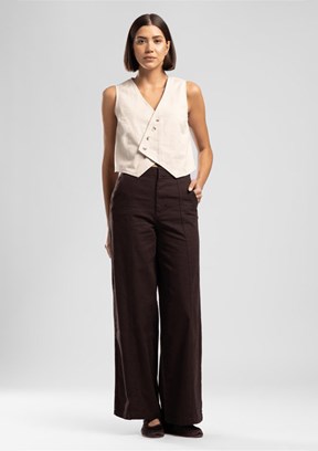 LEE COOPER Krıssy - 262 LCF 221002 Kadın Kahverengi Yüksek Bel Pantolon