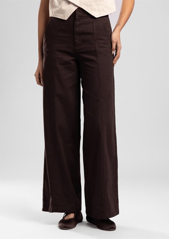 LEE COOPER Krıssy - 262 LCF 221002 Kadın Kahverengi Yüksek Bel Pantolon