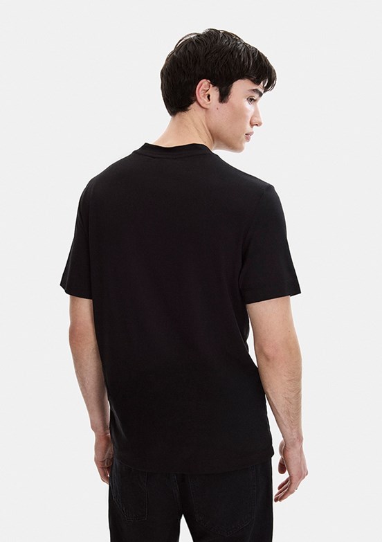 BACKANDBOND - B35S10067 Erkek Siyah Bisiklet Yaka T-Shirt