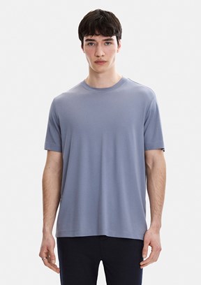 BACKANDBOND - B35S10067 Erkek Mavi Bisiklet Yaka T-Shirt