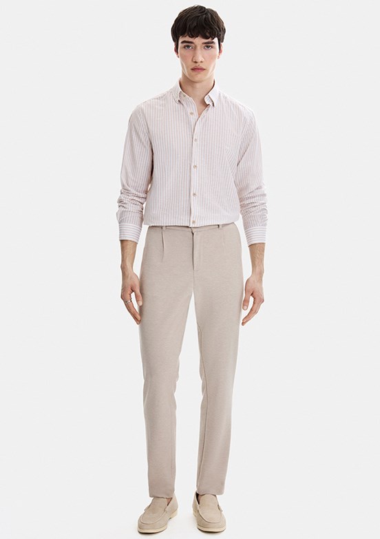 BACKANDBOND - B35S33038 Erkek Bej Slim Pantolon
