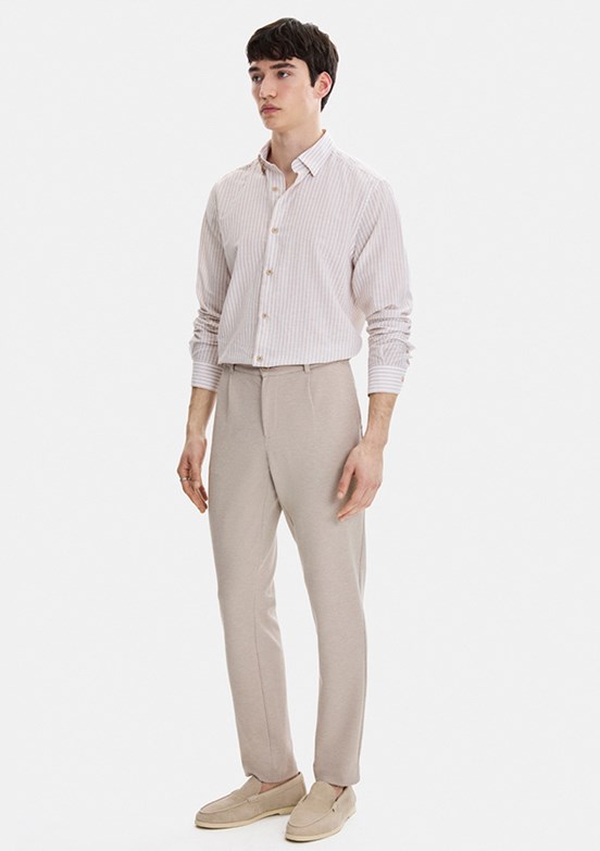 BACKANDBOND - B35S33038 Erkek Bej Slim Pantolon