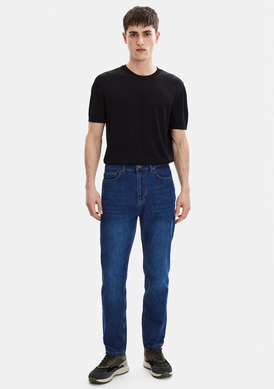BACKANDBOND - B35S35020 Erkek Lacivert Normal Bel Jean Pantolon