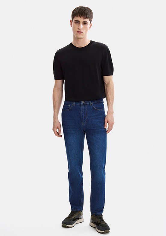 BACKANDBOND - B35S35020 Erkek Lacivert Normal Bel Jean Pantolon
