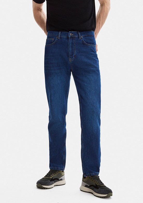BACKANDBOND - B35S35020 Erkek Lacivert Normal Bel Jean Pantolon