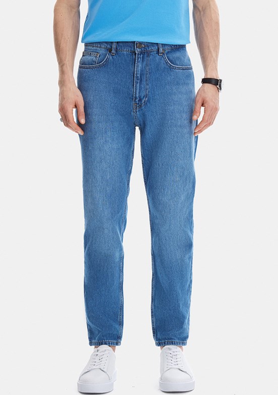 BACKANDBOND - B35S35020 Erkek Lacivert Normal Bel Jean Pantolon