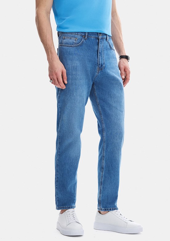 BACKANDBOND - B35S35020 Erkek Lacivert Normal Bel Jean Pantolon
