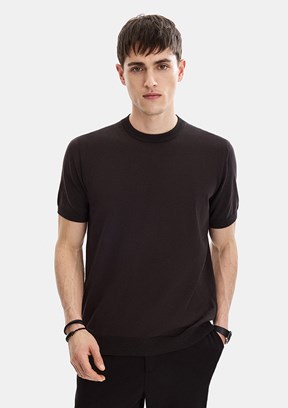 BACKANDBOND - B35S40029 Erkek Kahverengi Triko T-Shirt