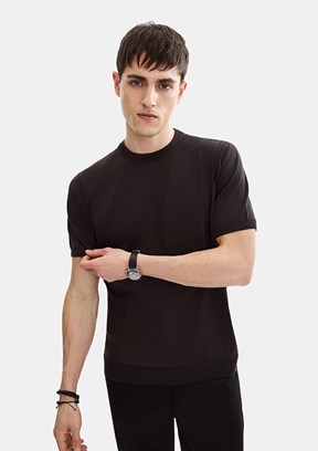BACKANDBOND - B35S40029 Erkek Kahverengi Triko T-Shirt