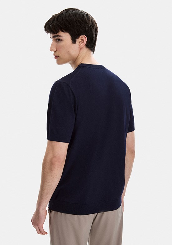 BACKANDBOND - B35S40029 Erkek Lacivert Triko T-Shirt