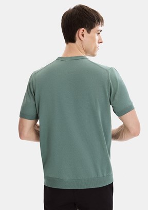 BACKANDBOND - B35S40029 Erkek Yeşil Triko T-Shirt