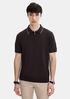 BACKANDBOND - B35S40031 Erkek Kahverengi Triko T-Shirt