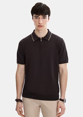 BACKANDBOND - B35S40031 Erkek Kahverengi Triko T-Shirt