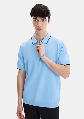 BACKANDBOND - B35S40031 Erkek Mavi Triko T-Shirt
