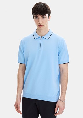 BACKANDBOND - B35S40031 Erkek Mavi Triko T-Shirt