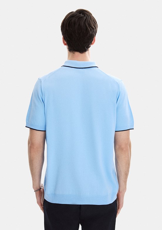 BACKANDBOND - B35S40031 Erkek Mavi Triko T-Shirt