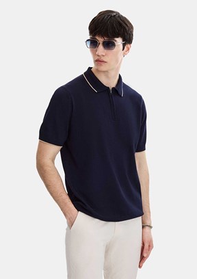 BACKANDBOND - B35S40031 Erkek Lacivert Polo Yaka T-Shirt