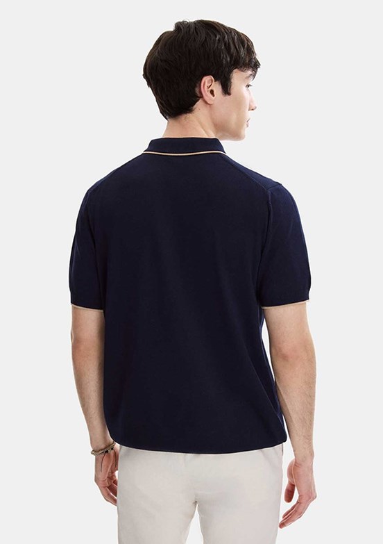 BACKANDBOND - B35S40031 Erkek Lacivert Polo Yaka T-Shirt