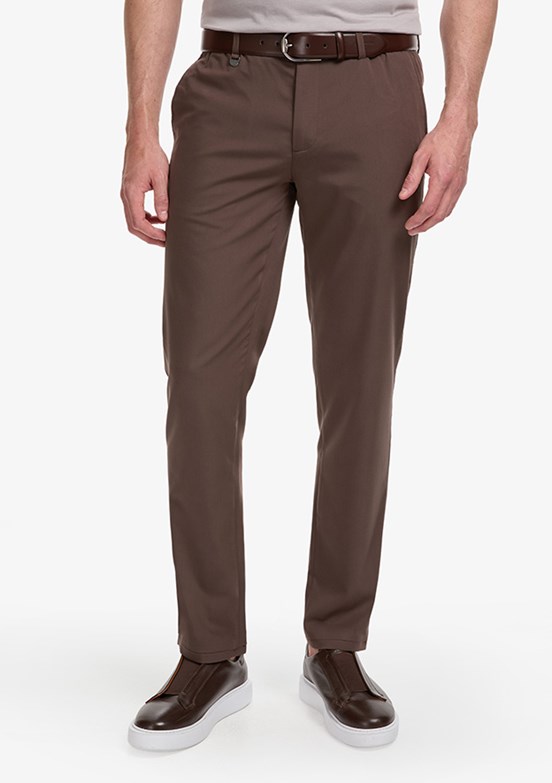 PİERRE CARDİN - Erkek Kahverengi Slim Pantolon