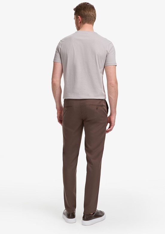 PİERRE CARDİN - Erkek Kahverengi Slim Pantolon