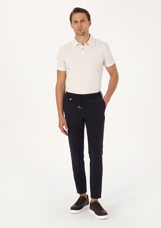 PİERRE CARDİN Erkek Lacivert Regular Pantolon
