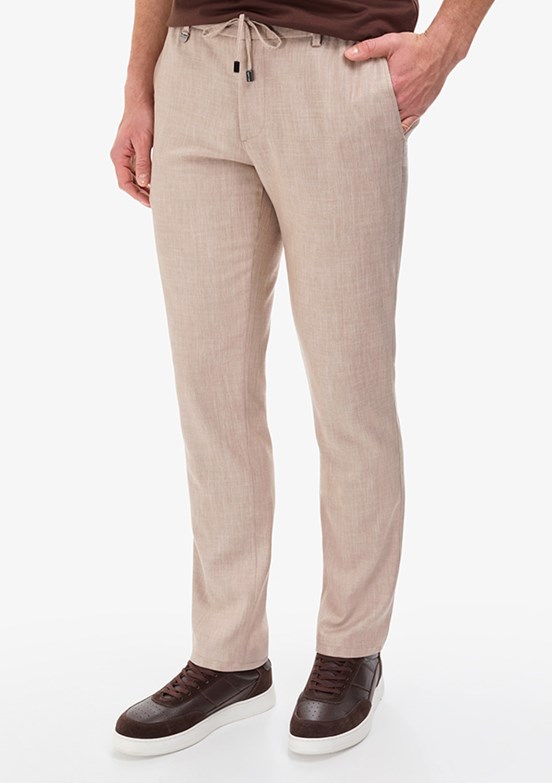 PİERRE CARDIN Erkek Bej Slim Pantolon