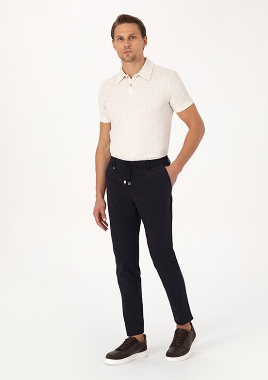 PİERRE CARDİN Erkek Lacivert Regular Pantolon