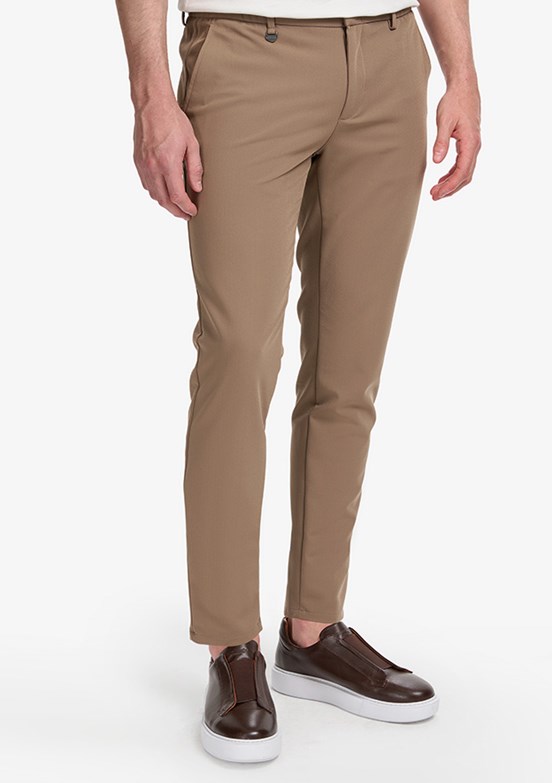 PİERRE CARDİN - Erkek Bej Regular Pantolon