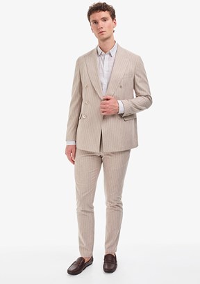 PİERRE CARDİN - Erkek Kahverengi Ultra Slim Takım Elbise