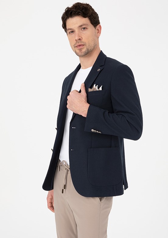 PİERRE CARDİN Erkek Lacivert Slim Ceket