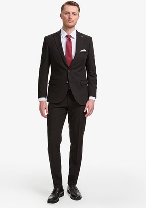 PİERRE CARDİN - Erkek Siyah Ultra Slim Takım Elbise