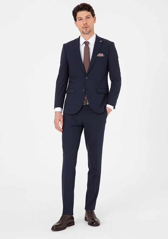 PİERRE CARDİN Erkek Lacivert Ultra Slim Takım Elbise
