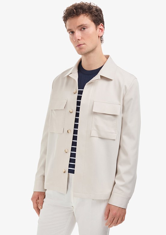 PİERRE CARDİN - Erkek Bej Regular Ceket