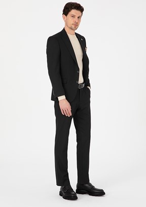 PİERRE CARDİN Erkek Siyah Slim Takım Elbise