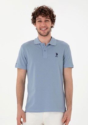US POLO ASSN Erkek Mavi Basic T-Shirt