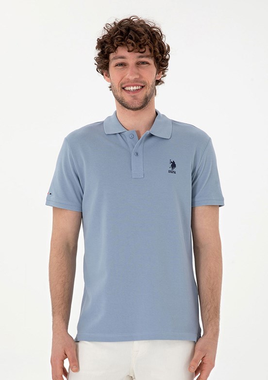 US POLO ASSN Erkek Mavi Basic T-Shirt