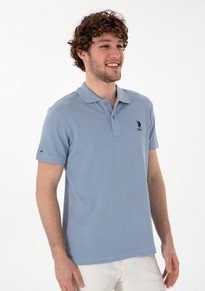 US POLO ASSN Erkek Mavi Basic T-Shirt