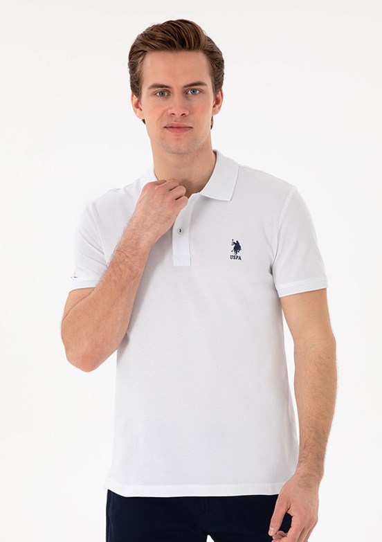 US POLO ASSN Erkek Beyaz Basic T-Shirt