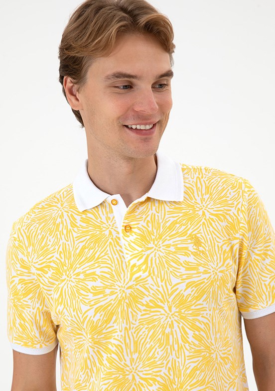 US POLO ASSN Erkek Sarı Regular T-Shirt
