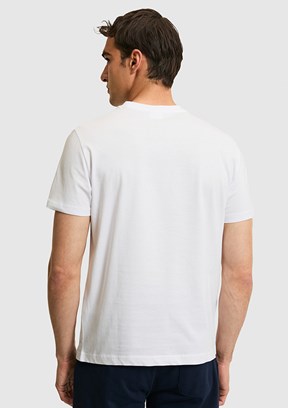 US POLO ASSN - Erkek Beyaz Basic T-Shirt