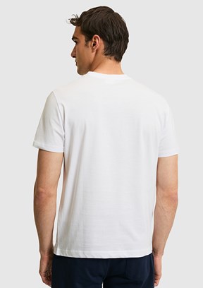 US POLO ASSN - Erkek Beyaz Basic T-Shirt